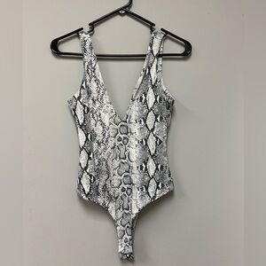 Snakeskin tank top body suit